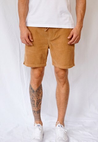 CORD SHORTS IN TAN