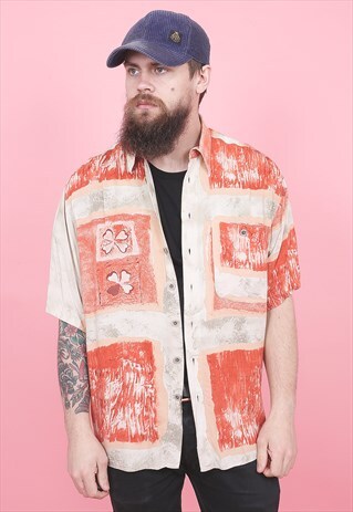 VINTAGE CRAZY PATTERNED SHIRT /R12298
