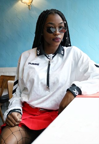 HUMMEL SPORTS FOOTBALL TOP WHITE BLACK AND RED