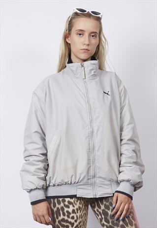 VINTAGE 90'S PUMA GREY BOMBER SPORTS JACKET