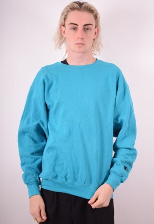 STARTER MENS VINTAGE SWEATSHIRT JUMPER LARGE BLUE 90S