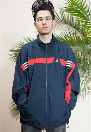 VINTAGE 90S COLOURBLOCK TRACKSUIT UNISEX JACKET BY ADIDAS