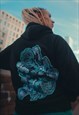 PSYCHEDELIC PRINT RAVE HOODIE WITH BACK PATCH