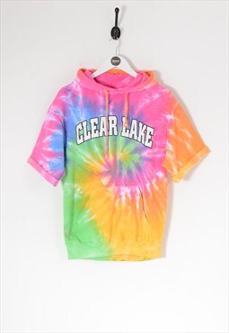 Vintage Clear Lake Tie-Dye Hoodie Small BV6379