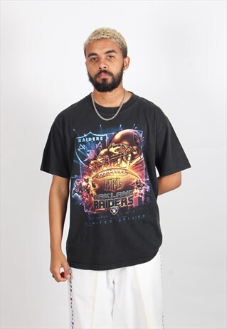 VINTAGE LOS ANGELES RAIDERS T-SHIRT BLACK