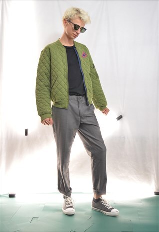 GREEN VINTAGE BOMBER JACKET