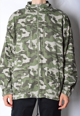 VINTAGE 90S KHAKI CAMO JACKET