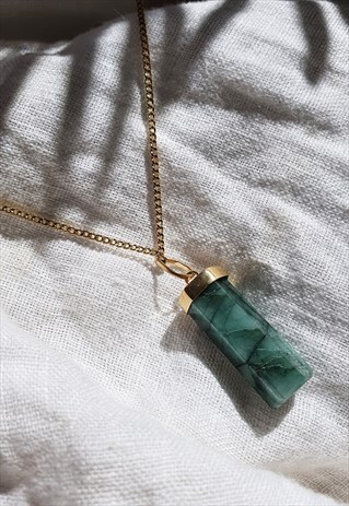 EMERALD GOLD NECKLACE