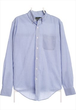 Vintage 90's Ralph Lauren Shirt Long Sleeve Button Up Blue M