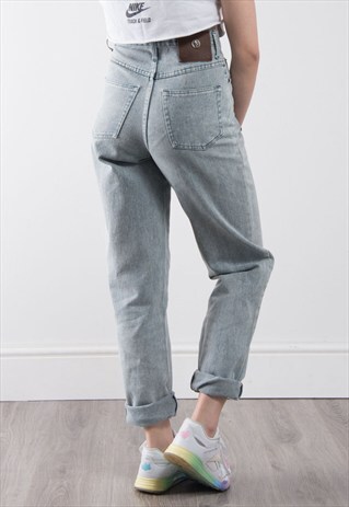 VINTAGE 90'S GREY DENIM MOM JEANS