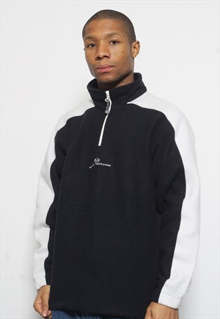 VINTAGE SERGIO TACCHINI 1/4 ZIP FLEECE BLACK