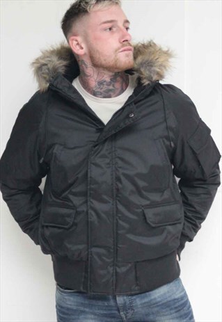 MAXXIE CROPPED PARKA JACKET BLACK