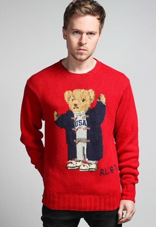 VINTAGE RALPH LAUREN POLO BEAR JUMPER