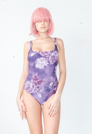 VINTAGE FLOWER PRINT SWIMSUIT