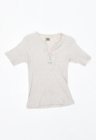 VINTAGE 90'S LEVI'S T-SHIRT TOP BEIGE