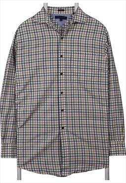 Tommy Hilfiger 90's Button Up Long Sleeve Check Shirt 32 Blu