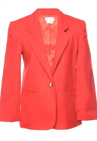 BEYOND RETRO VINTAGE PETITES WOOL BLAZER - S