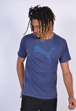 VINTAGE PUMA T-SHIRT BLUE