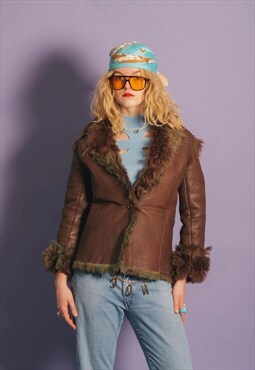 Vintage short furry coat