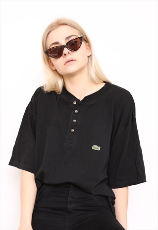 VINTAGE 90S LACOSTE BLACK TOP T-SHIRT