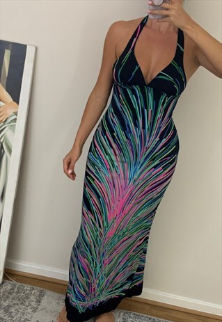 1970'S HALTER MAXI DRESS