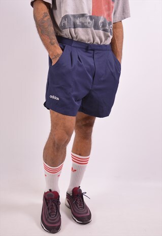 ADIDAS MENS VINTAGE SHORTS W34 BLUE 90S