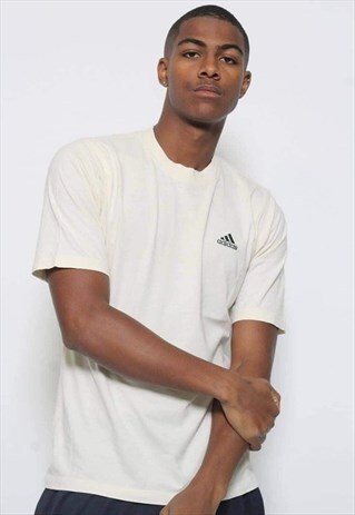 VINTAGE ADIDAS LOGO T-SHIRT CREAM
