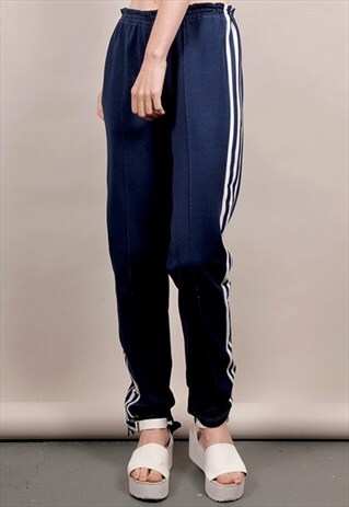 VINTAGE 80'S NAVY ADIDAS STRIPED JODHPUR JOGGERS