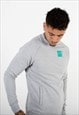 GREY SLIM FIT LOGO TRACKSUIT