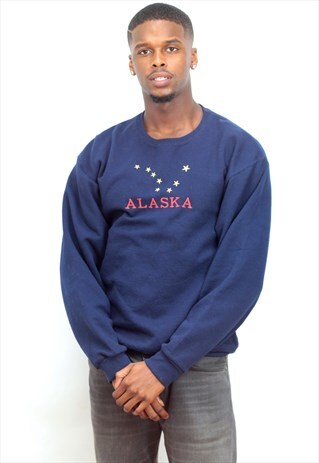 1990'S VINTAGE NAVY ALASKA SWEATSHIRT