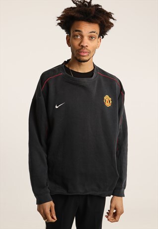 VINTAGE NIKE EMBROIDERED LOGO MAN UTD SWEATSHIRT