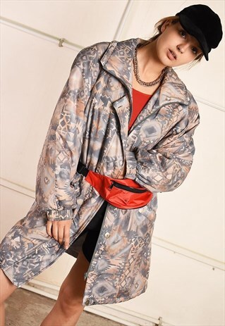 90'S ATHLEISURE ABSTRACT PUFFER FESTIVAL GARM JACKET PARKA