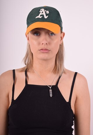 WOMENS VINTAGE A'S CAP ONE SIZE GREEN 90S