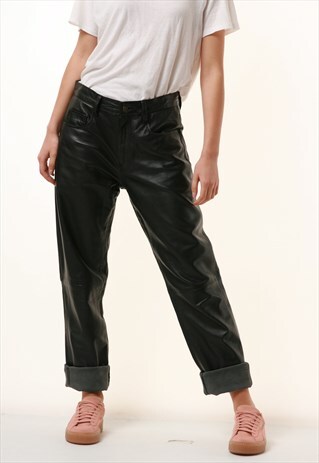 90S VINTAGE LEATHER TROUSERS PANTS 1167