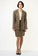 ESCADA BROWN SUIT HIGH WAISTED SKIRT BLAZER SUIT 3857