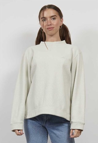 VINTAGE 90'S OFF-WHITE ADIDAS TEDDY FLEECE SWEATSHIRT