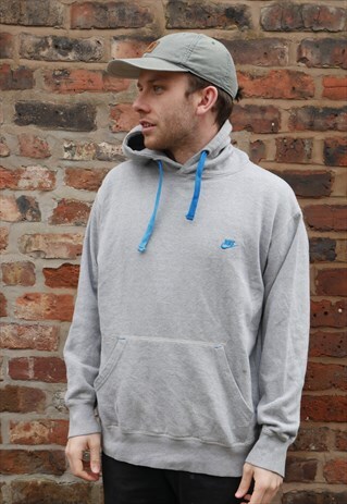 VINTAGE NIKE HOODIE IN GREY WITH LOGO