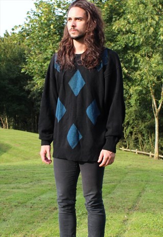 VINTAGE 90S GLENMUIR SCOTTISH KNIT JUMPER - L/XL - WOOL