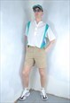 VINTAGE 90'S GLAM SHORT FESTIVAL LIGHT SHORTS IN CREAM