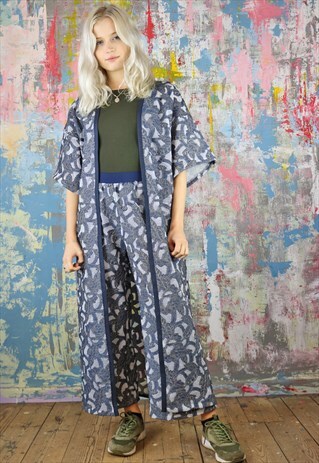 KIMONO IN DENIM & MESH