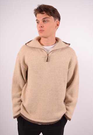 VINTAGE AUSTRALIAN L'ALPINA JUMPER SWEATER BEIGE