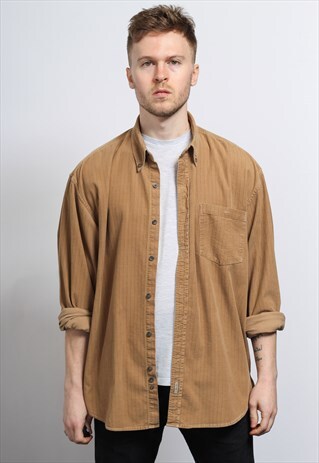 VINTAGE CORDUROY SHIRT BROWN