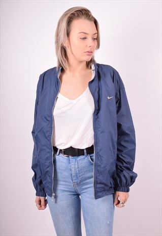 NIKE WOMENS VINTAGE JACKET XL BLUE 90'S