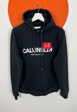 Calvin Klein Spell Out Hoodie Black Small