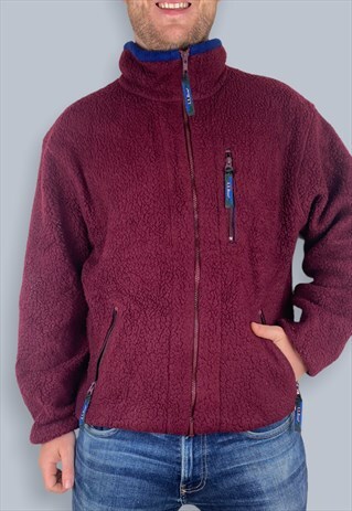 GENUINE VINTAGE LL BEAN WOOL STYLE WINE FLEECE (S)
