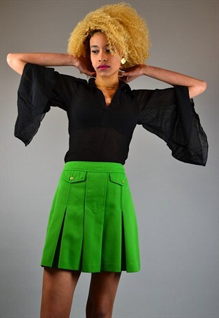 VINTAGE 70'S PLEATED SKIRT