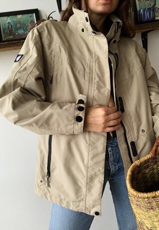 VINTAGE 90S KILLTEC SKIING THERMO JACKET PARKA BEIGE
