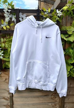 Retro Nike Y2K white embroidered hoodie small 