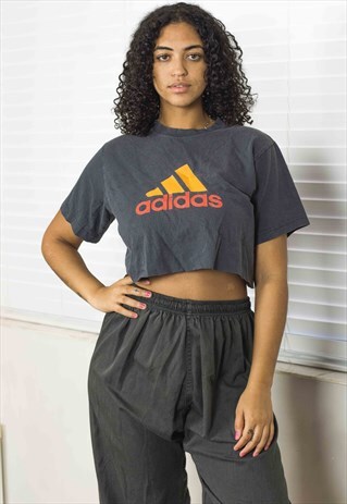 VINTAGE ADIDAS CROP TOP LOGO 90S XL 5.0