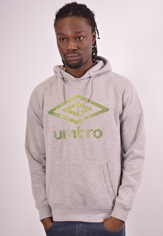 VINTAGE UMBRO HOODIE JUMPER GREY